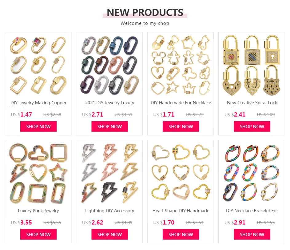 JUYA Gold Zirconia Clasp Hook Fasteners for Bracelets Silver Pearls for Jewellery Making Accessories Luxury Necklace Closures
