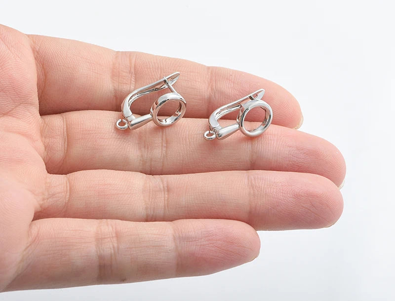 Silver Color Brass Earring Hooks for DIY Jewelry Making Handmade Silver Color Jewelry Accessories Findings Wholesale Eawires