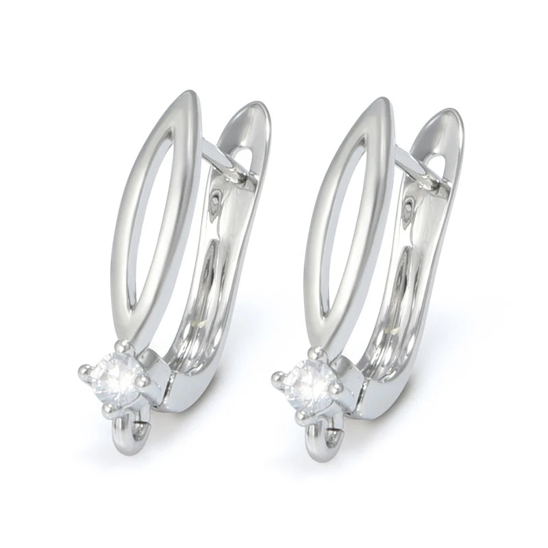 Silver Color Brass Earring Hooks for DIY Jewelry Making Handmade Silver Color Jewelry Accessories Findings Wholesale Eawires