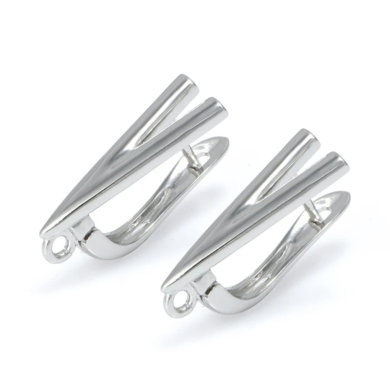 Silver Color Brass Earring Hooks for DIY Jewelry Making Handmade Silver Color Jewelry Accessories Findings Wholesale Eawires