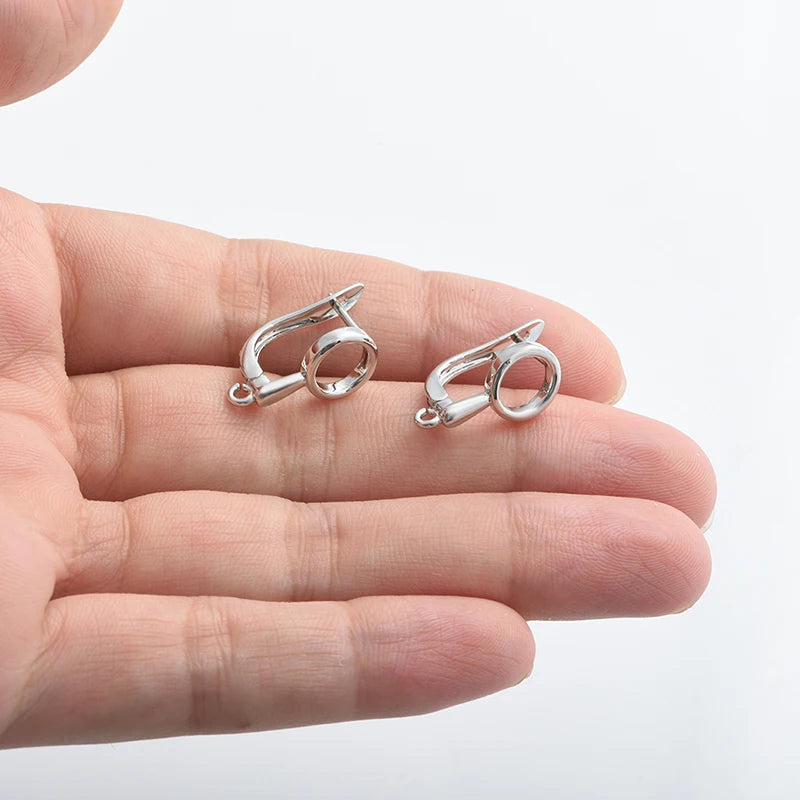 Silver Color Brass Earring Hooks for DIY Jewelry Making Handmade Silver Color Jewelry Accessories Findings Wholesale Eawires