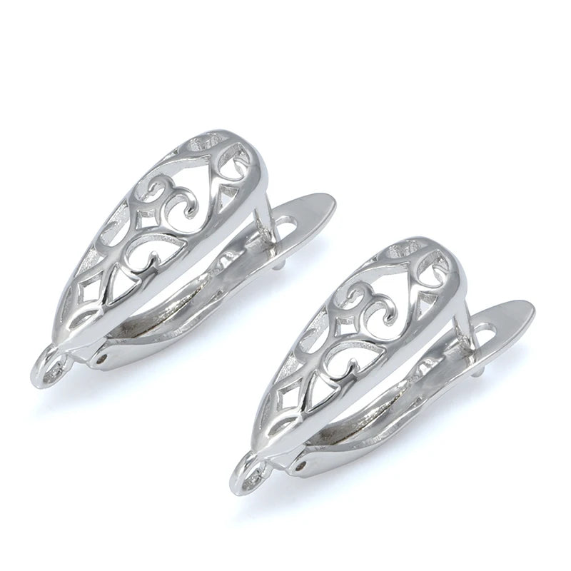 Silver Color Brass Earring Hooks for DIY Jewelry Making Handmade Silver Color Jewelry Accessories Findings Wholesale Eawires
