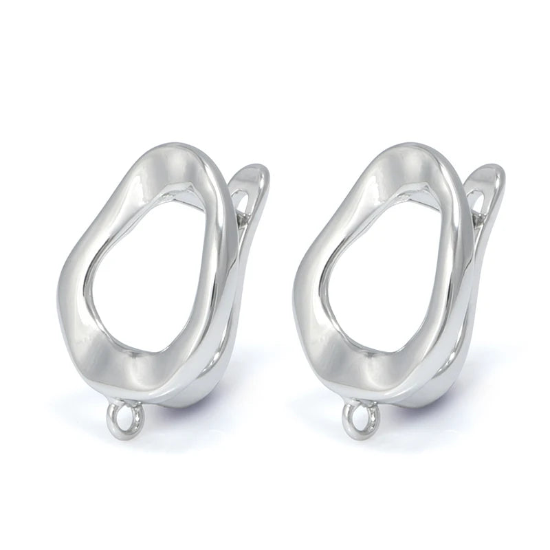 Silver Color Brass Earring Hooks for DIY Jewelry Making Handmade Silver Color Jewelry Accessories Findings Wholesale Eawires