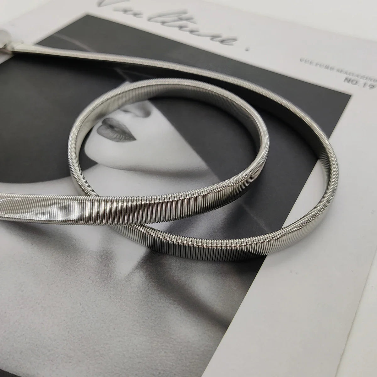 Fashion Gold Chain Belt Female Waist Elastic Dress Waistband Ladies Silver Metal Belts For Women Luxury Y2k Accessory