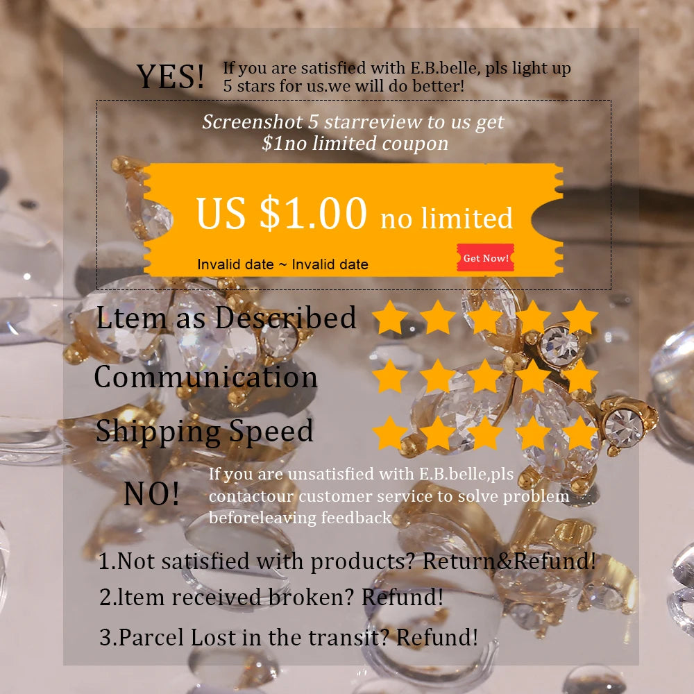 E.B.belle LTJ you are gold English Round Ring Water Resistant 18K Gold Plated Decoration 316L Stainless Steel Jewelry