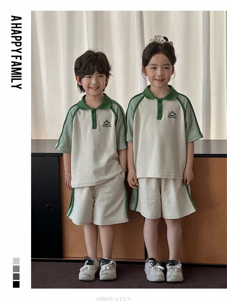 Couples Matching Outfit for Family Look Clothes Set Polo Shirt And Shorts 2 Pieces Clothing Suit New Summer Dad Mom Baby Costume