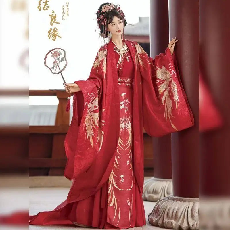 Chinese Style Wedding Costume Traditional Song Dynasty Bride Groom Clothes Halloween Cosplay Suit Couples Art Photography Outfit