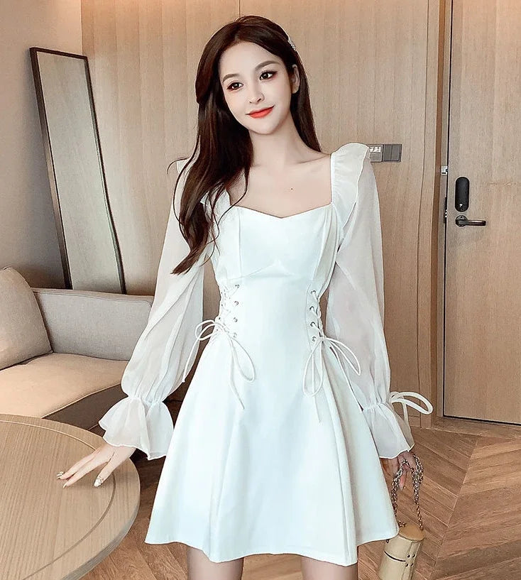 Female Dresses Coquette Women's DressSilk Satin Chiffon Sexy Black Holiday New Features Korean Style Clothing Cheap Casual X In