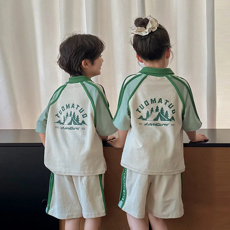 Couples Matching Outfit for Family Look Clothes Set Polo Shirt And Shorts 2 Pieces Clothing Suit New Summer Dad Mom Baby Costume