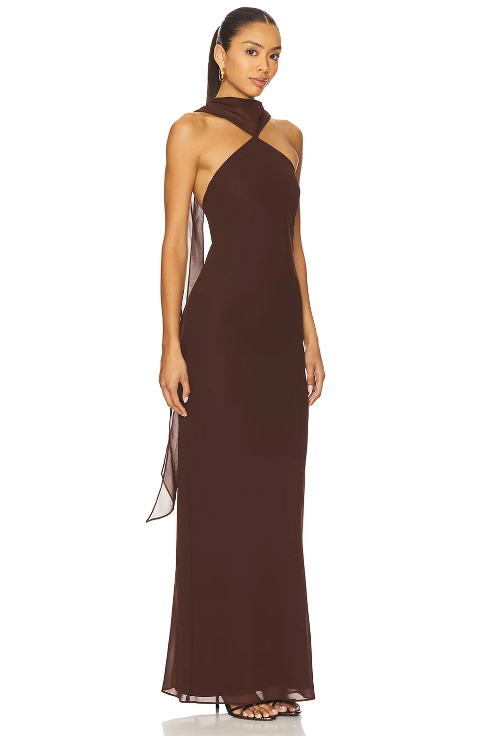 Women's Formal Evening Gowns Chiffon Halter Sleeveless Evening Dresses Women Elegant Formal Dresses for Party Wedding Prom
