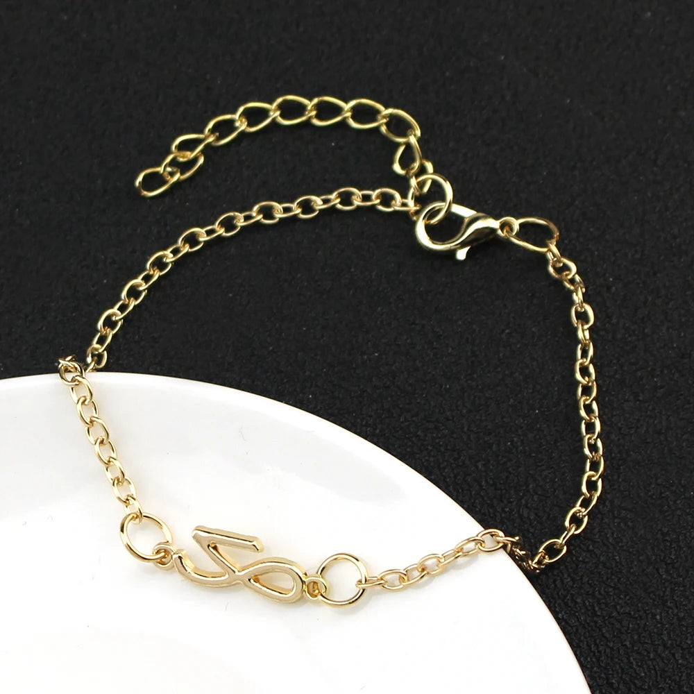 Gold Silver Color Idol Necklace BraceletTrend Personalized Men's and Women's Jewelry Fans Couple Gifts