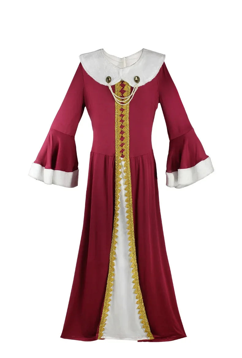 Medieval King and Queen Couple Costume Royal Retro Outfit Adult Halloween Cosplay Fancy Renaissance Dress
