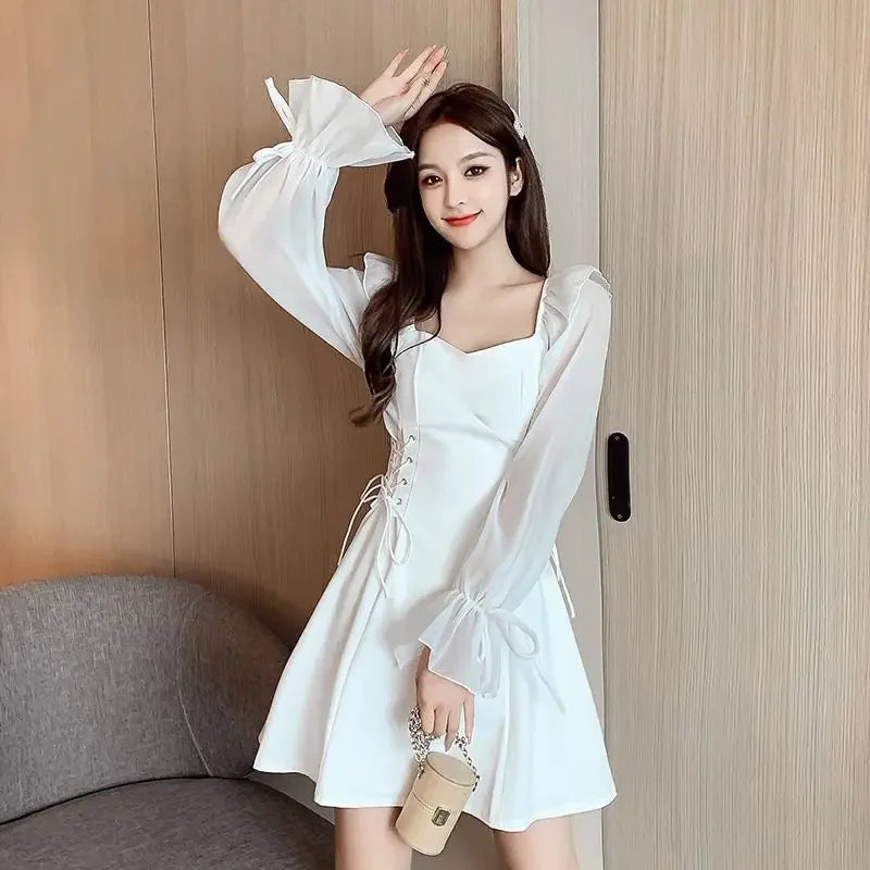 Female Dresses Coquette Women's DressSilk Satin Chiffon Sexy Black Holiday New Features Korean Style Clothing Cheap Casual X In
