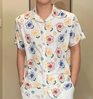 Parent-Child Family Holiday Outfits For Couple Brother Sister Dad Son Beach Shirts Mom Girl Floral Smocking Dress Korean Clothes
