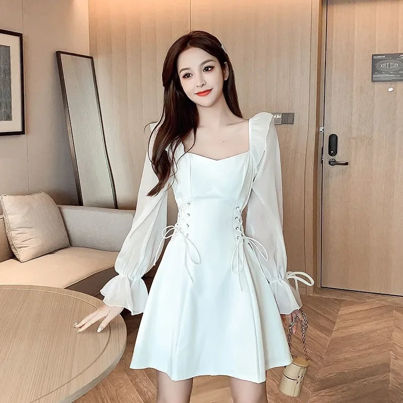 Female Dresses Coquette Women's DressSilk Satin Chiffon Sexy Black Holiday New Features Korean Style Clothing Cheap Casual X In