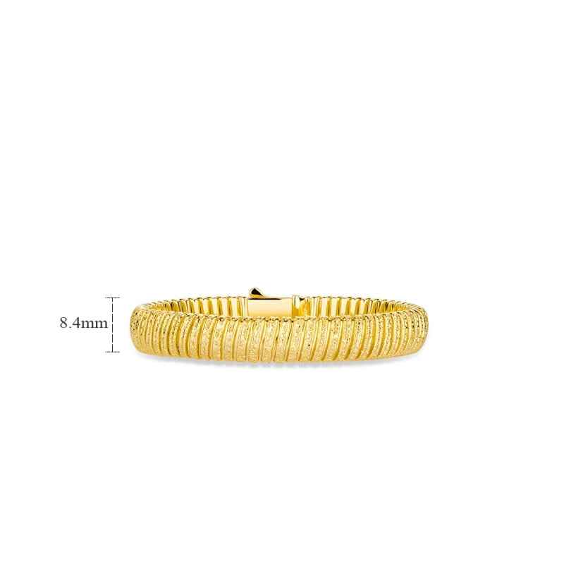 Bellux Women Silver 925 Jewellery White Gold Color Bangles Fashionable Charming Flexible Bracelets