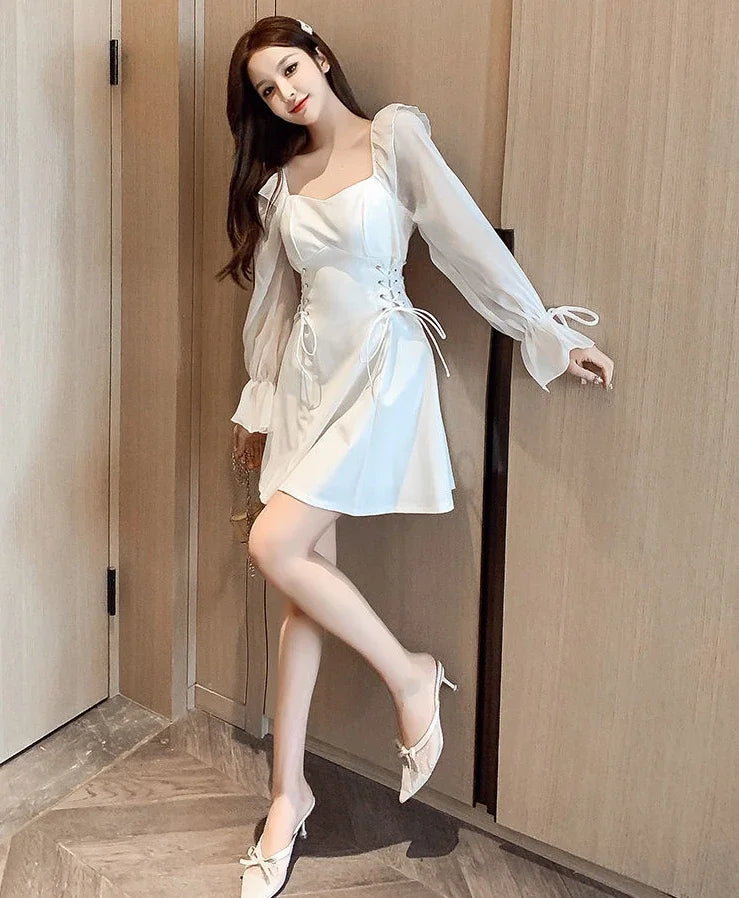 Female Dresses Coquette Women's DressSilk Satin Chiffon Sexy Black Holiday New Features Korean Style Clothing Cheap Casual X In