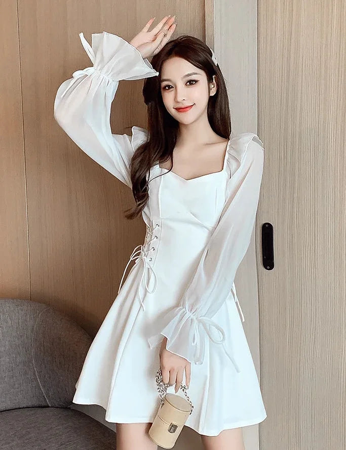 Female Dresses Coquette Women's DressSilk Satin Chiffon Sexy Black Holiday New Features Korean Style Clothing Cheap Casual X In