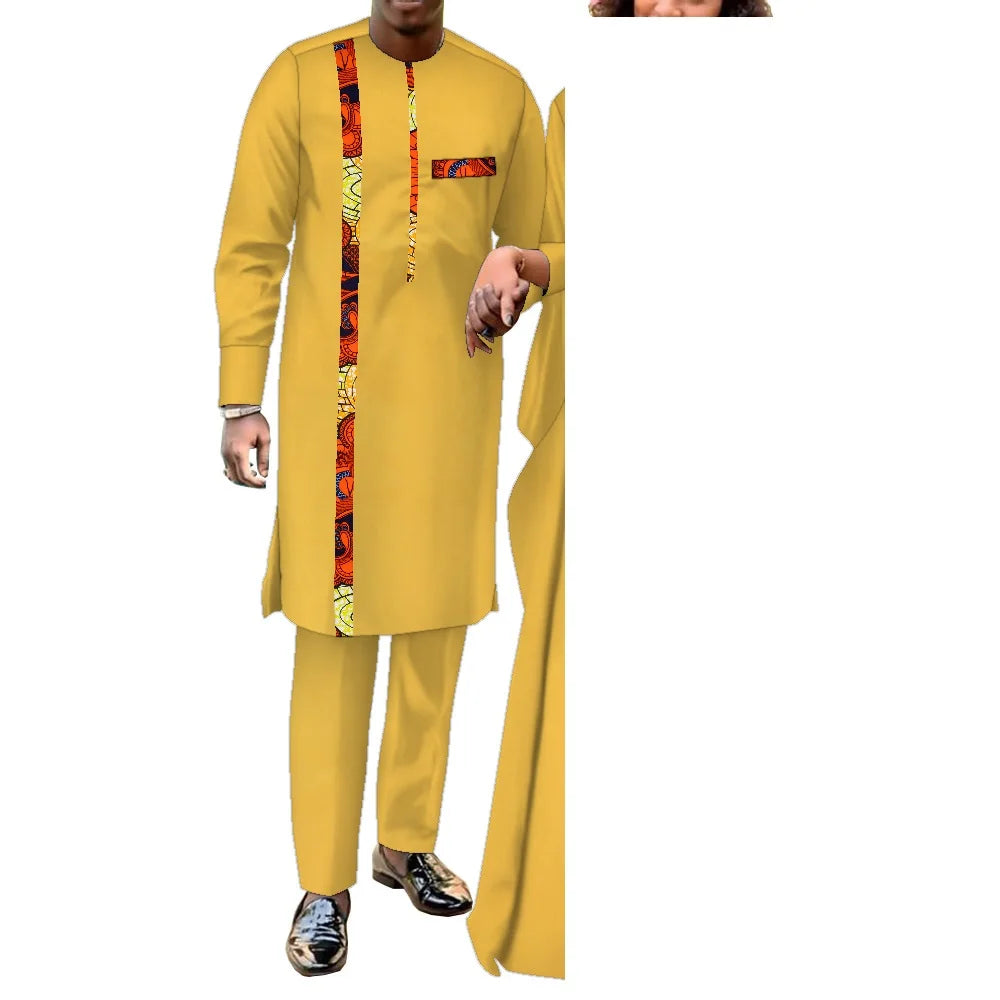 African Couple Outfits Matching Sets African Dresses for Women and African Dashiki Mens Clothing for Wedding Wyq949