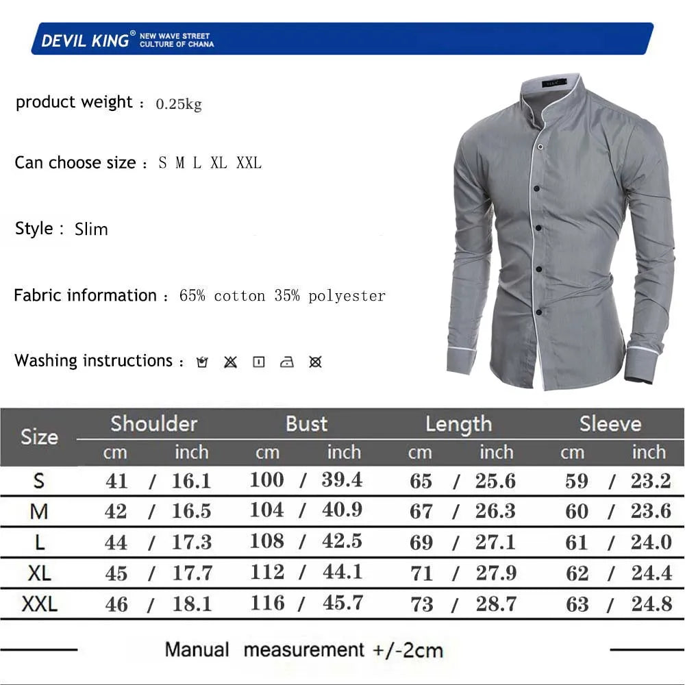 Men's Luxury Casual Formal Shirt Long Sleeve Slim Fit Business Dress Shirts Tops