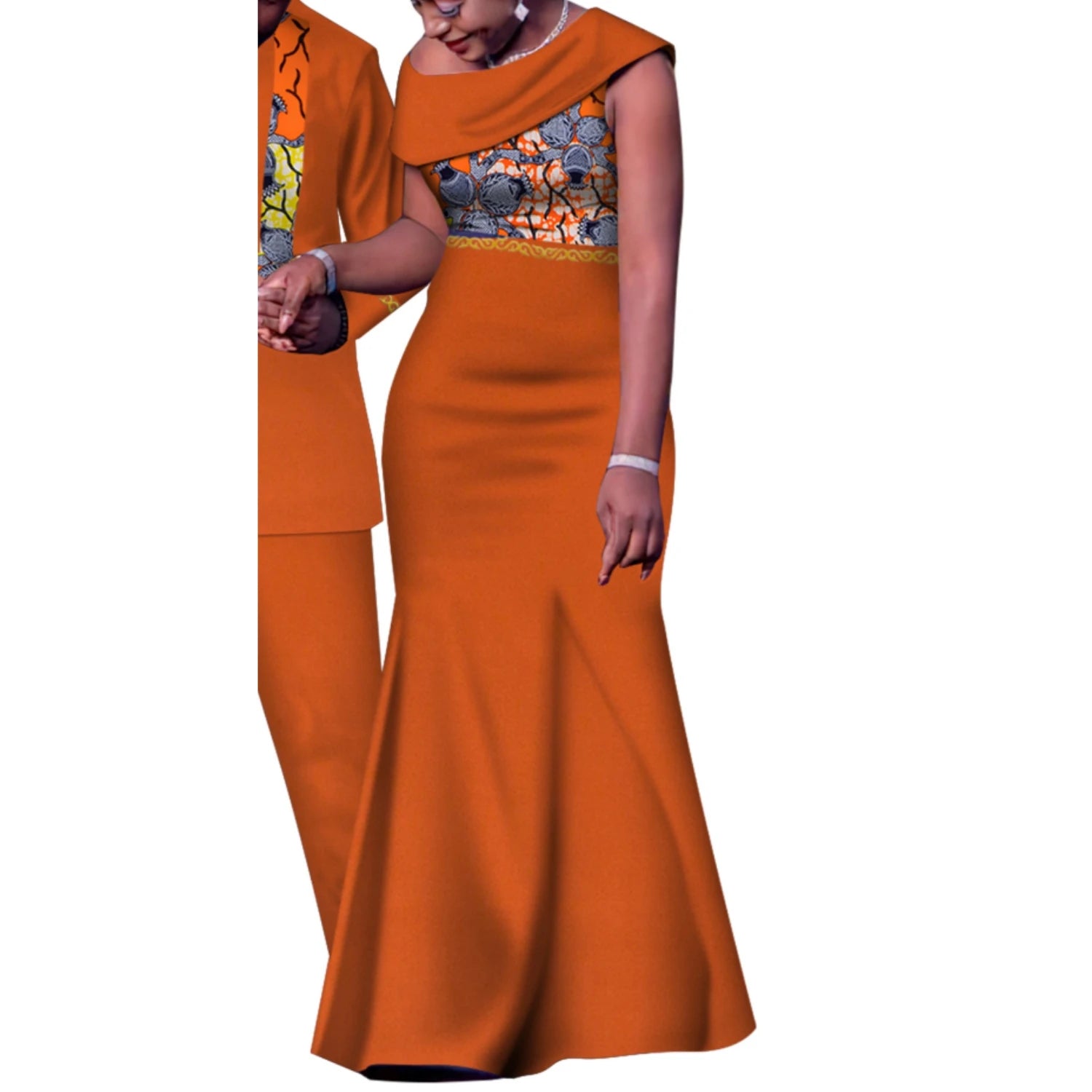 African Couple Outfits Match Sets Dashiki African Mens suit and Dresses for Women Party Couple Clothing WYQ905