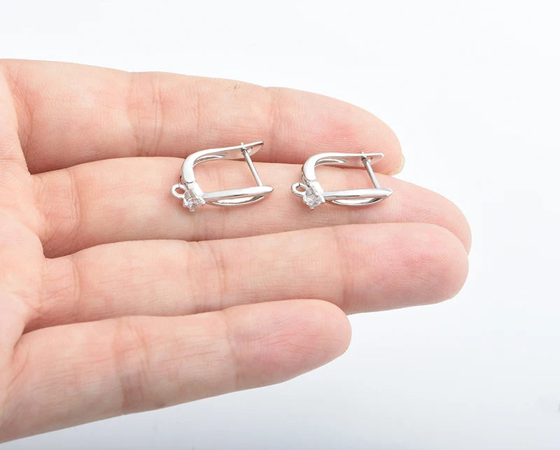 Silver Color Brass  Earring Hooks for  DIY Jewelry Making  Handmade Silver Color Jewelry Accessories  Findings Wholesale Eawires