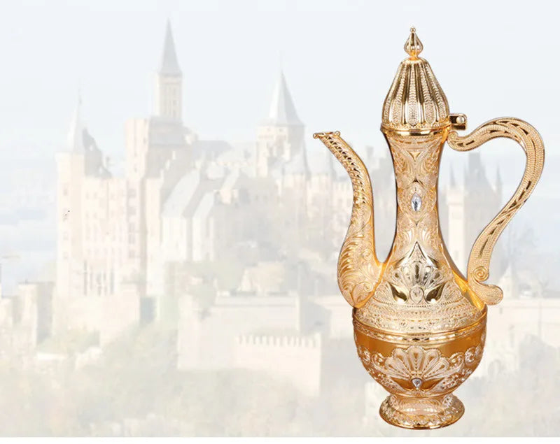Gold And Silver Wine Glass Set Creative Home European Wine Set Metal Wine Jug Wine Divider High-End Russian Wine Jug