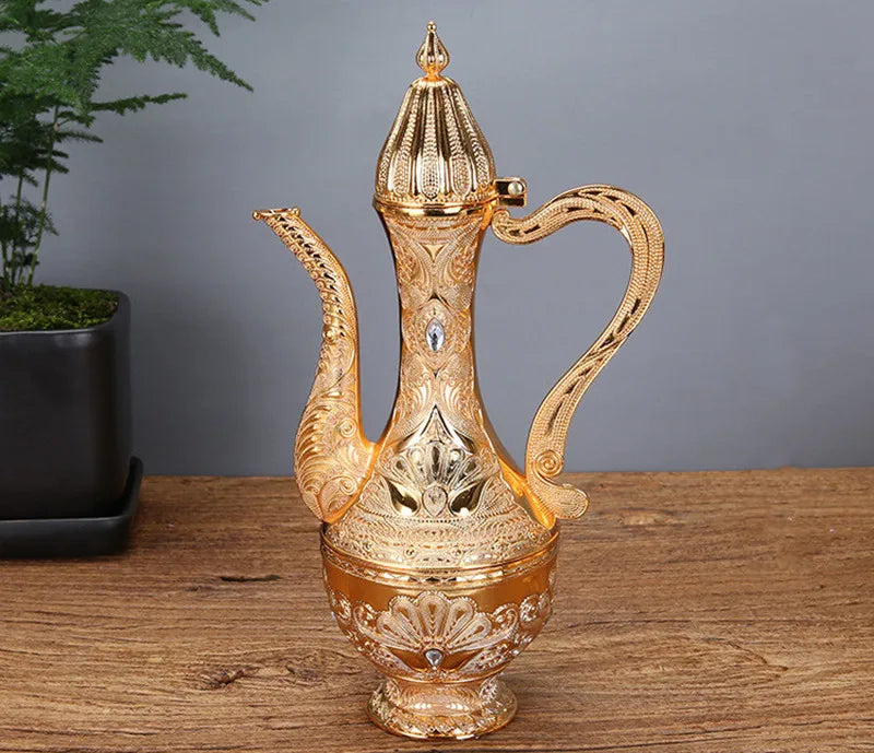 Gold And Silver Wine Glass Set Creative Home European Wine Set Metal Wine Jug Wine Divider High-End Russian Wine Jug