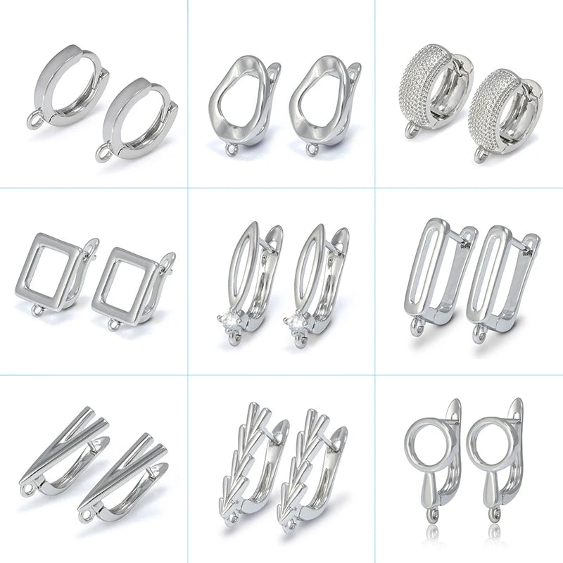 Silver Color Brass  Earring Hooks for  DIY Jewelry Making  Handmade Silver Color Jewelry Accessories  Findings Wholesale Eawires