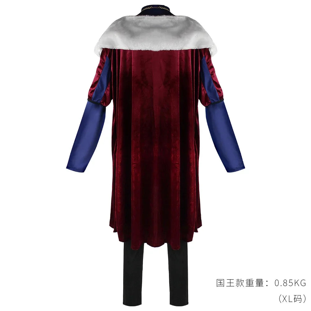 Medieval King and Queen Couple Costume Royal Retro Outfit  Adult Halloween Cosplay Fancy Renaissance Dress