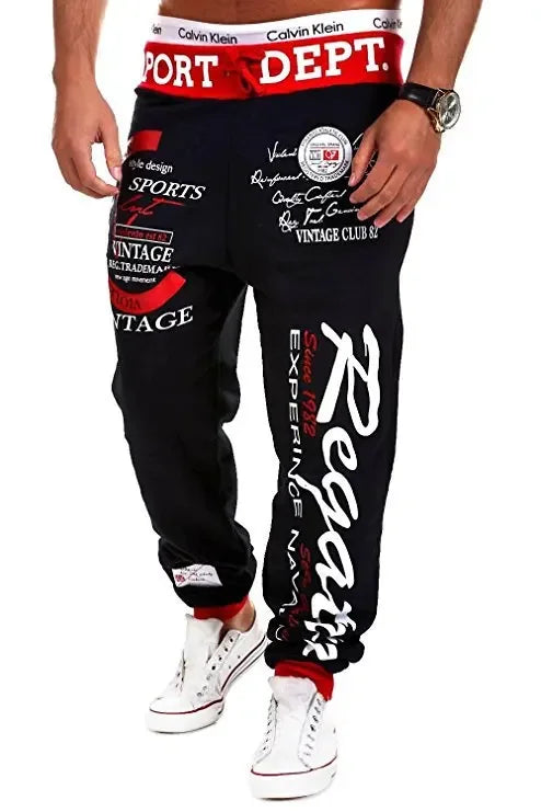 Men Casual Set, in European and American Fashionable Style, with Letter Printing, Loose - Fitting Long Sleeves and Long Trousers