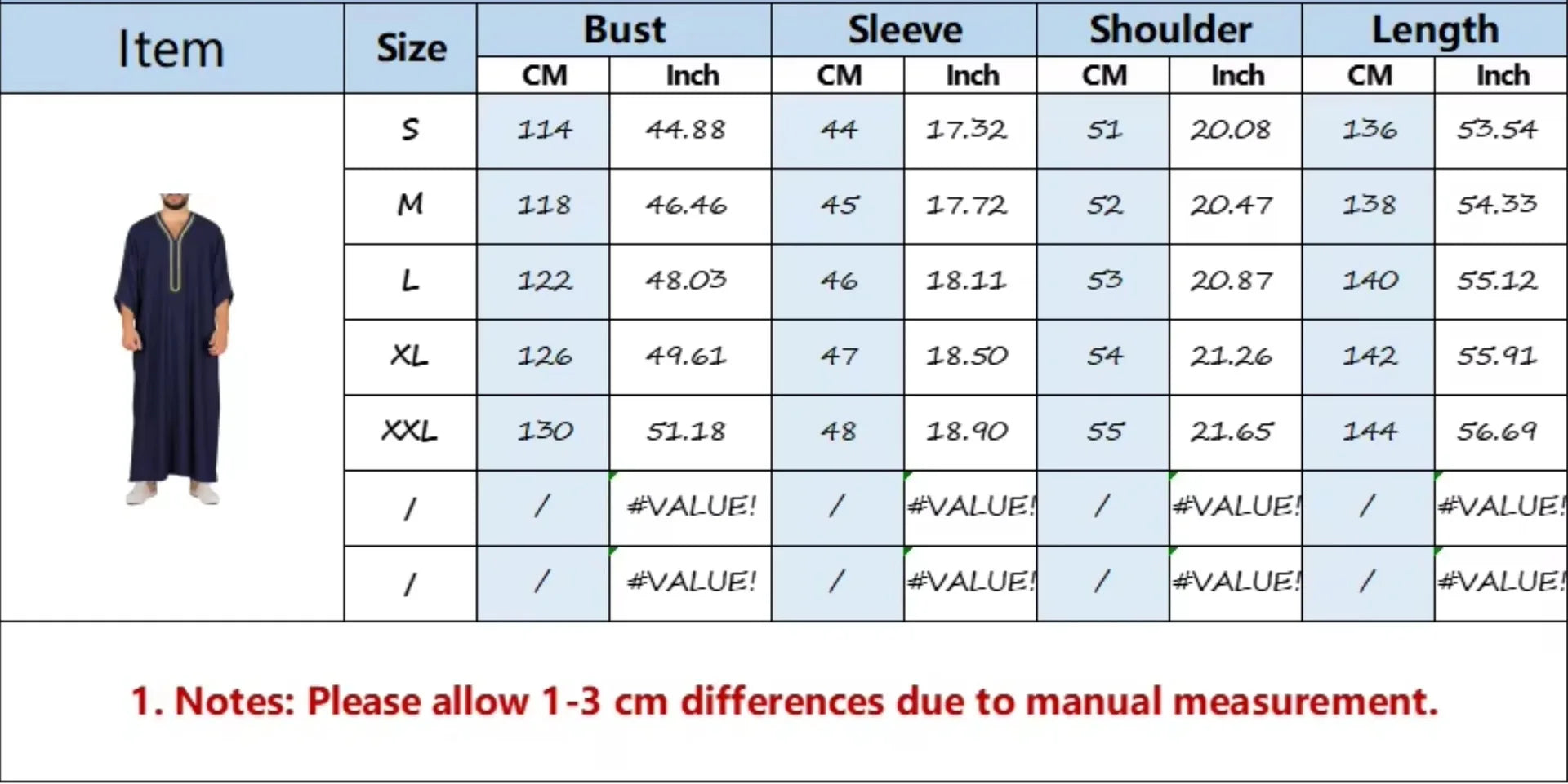 2026 Muslim Men Dress Solid Casual Robe V-neck Loose Kaftan Abayas Ethnic Style Embroidered Prayer Gown Arab Islamic Jubba Thobe