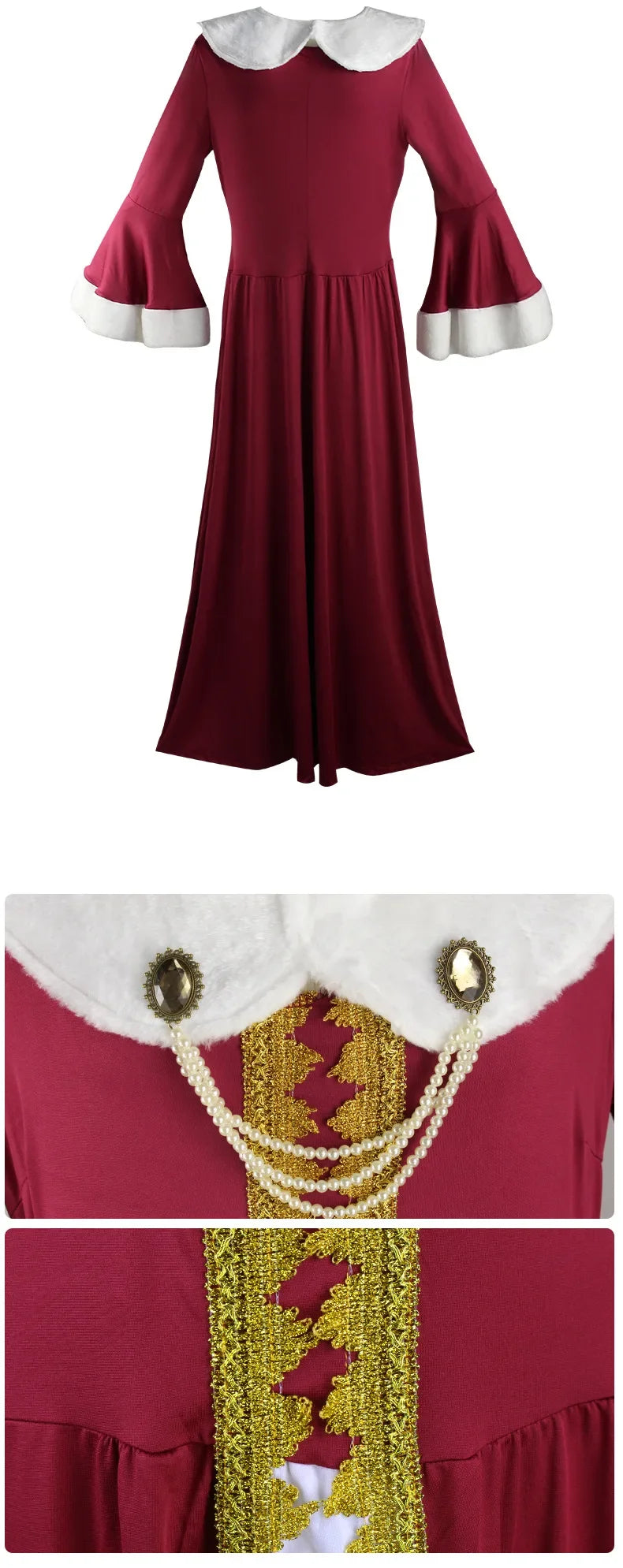Medieval King and Queen Couple Costume Royal Retro Outfit  Adult Halloween Cosplay Fancy Renaissance Dress