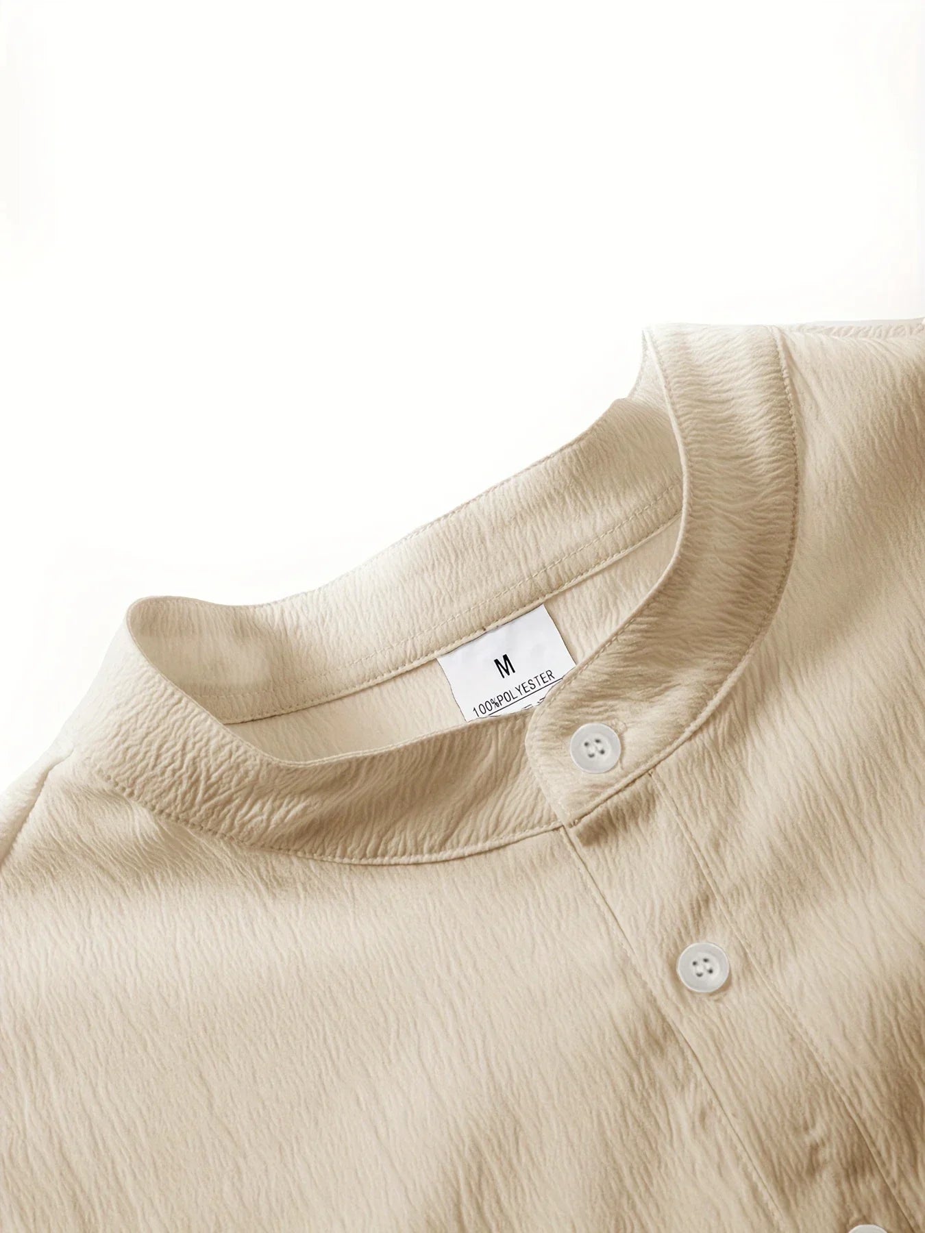 Men's Fall Casual Outfits Solid Color Henley Collar Long Sleeve Tops with Elastic Waist Pants Long Sleeve Pants Shirt Suit
