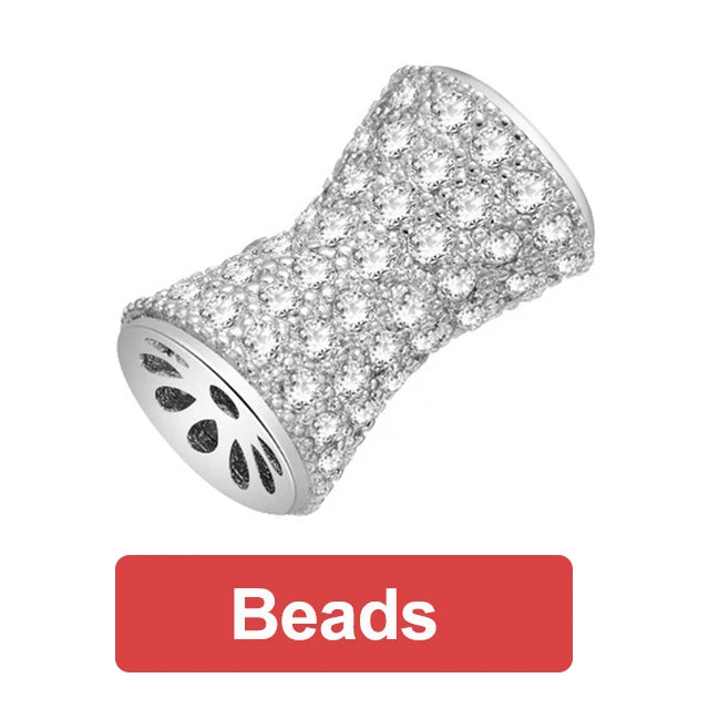JUYA Gold Zirconia Clasp Hook Fasteners for Bracelets Silver Pearls for Jewellery Making Accessories Luxury Necklace Closures