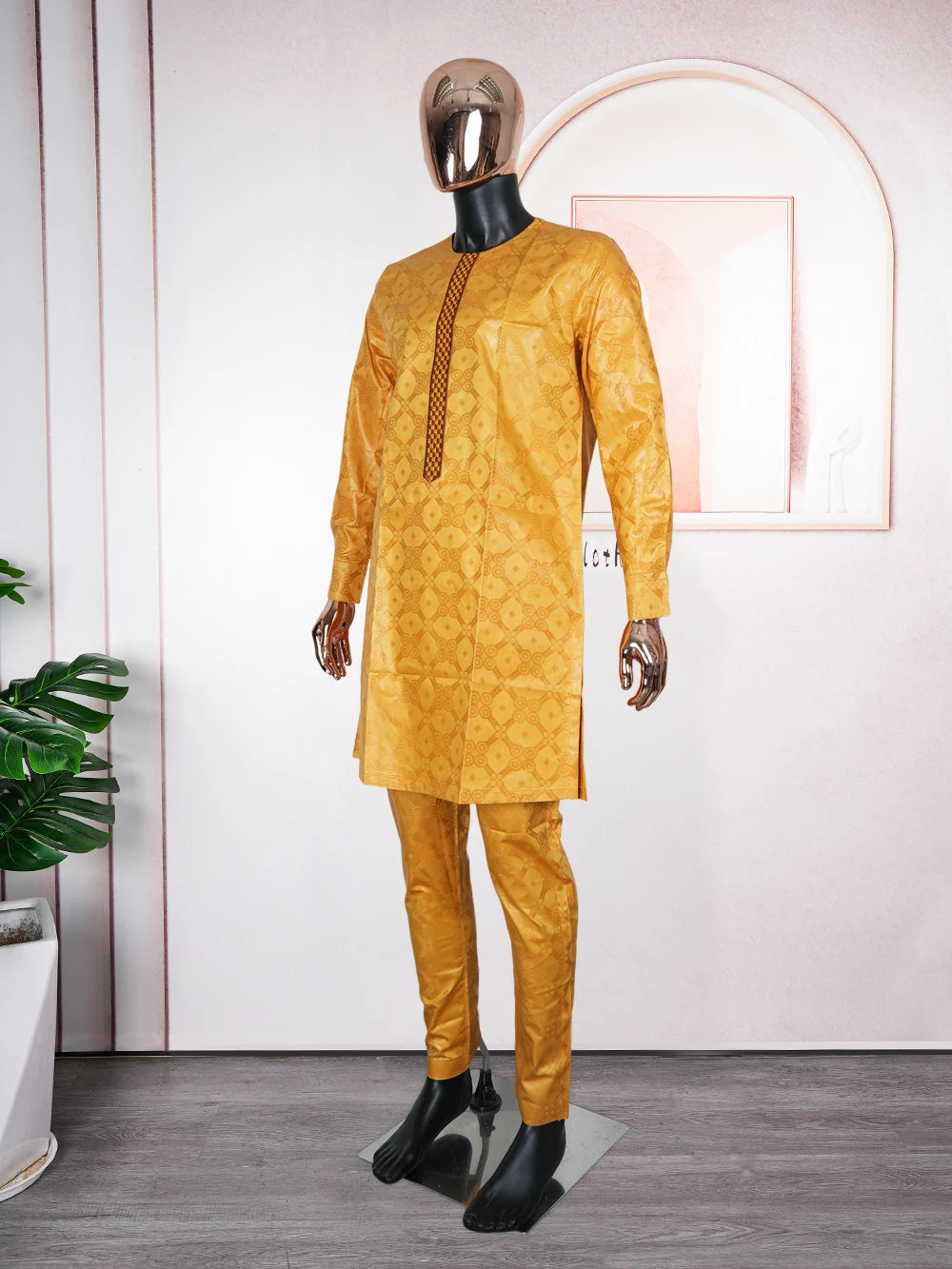African Dresses For Couple Gold Matching Woman Man Traditional Bazin Riche Embroidery Outfit Turkey Dress Wedding Party Dress
