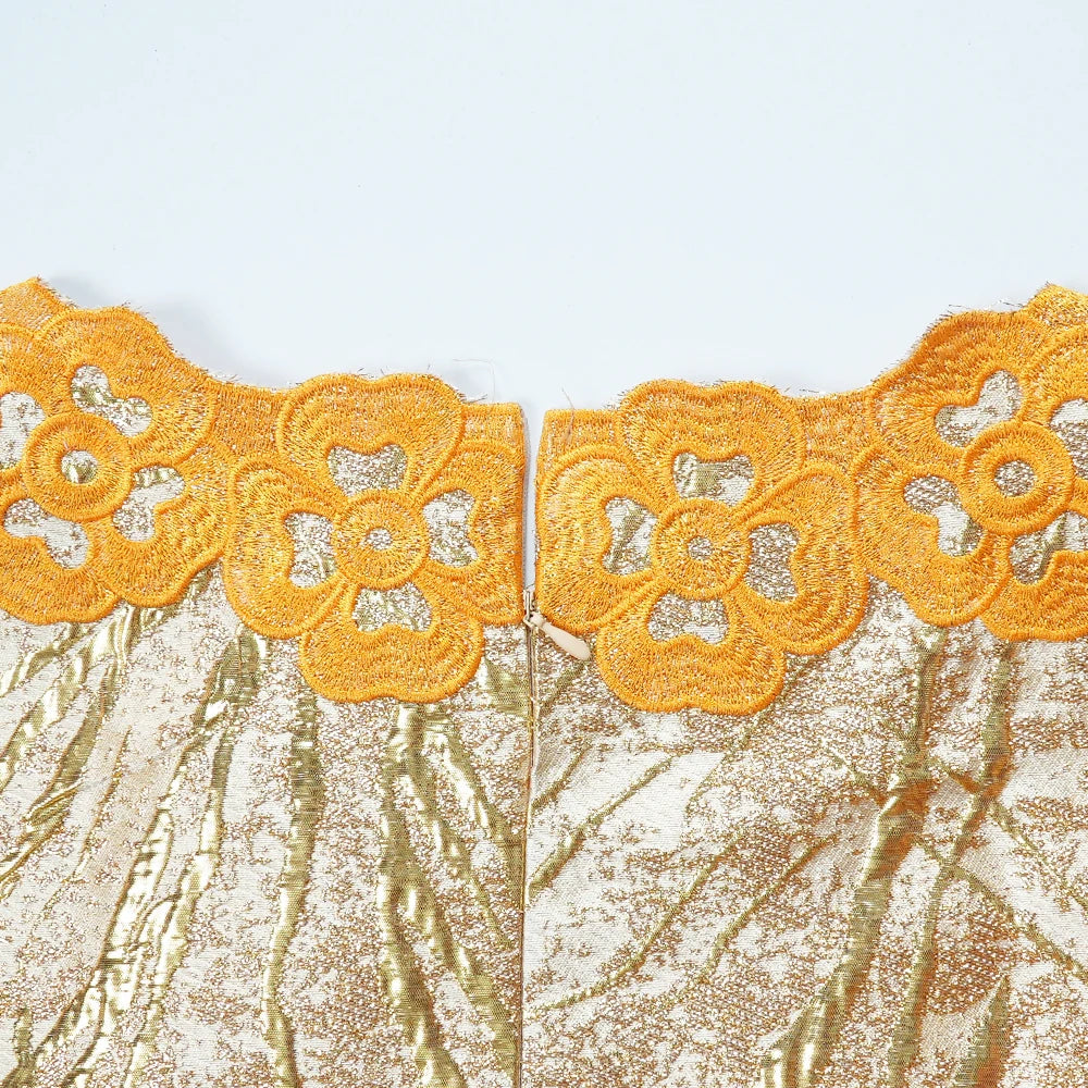 African Dresses For Couple Gold Matching Woman Man Traditional Bazin Riche Embroidery Outfit Turkey Dress Wedding Party Dress