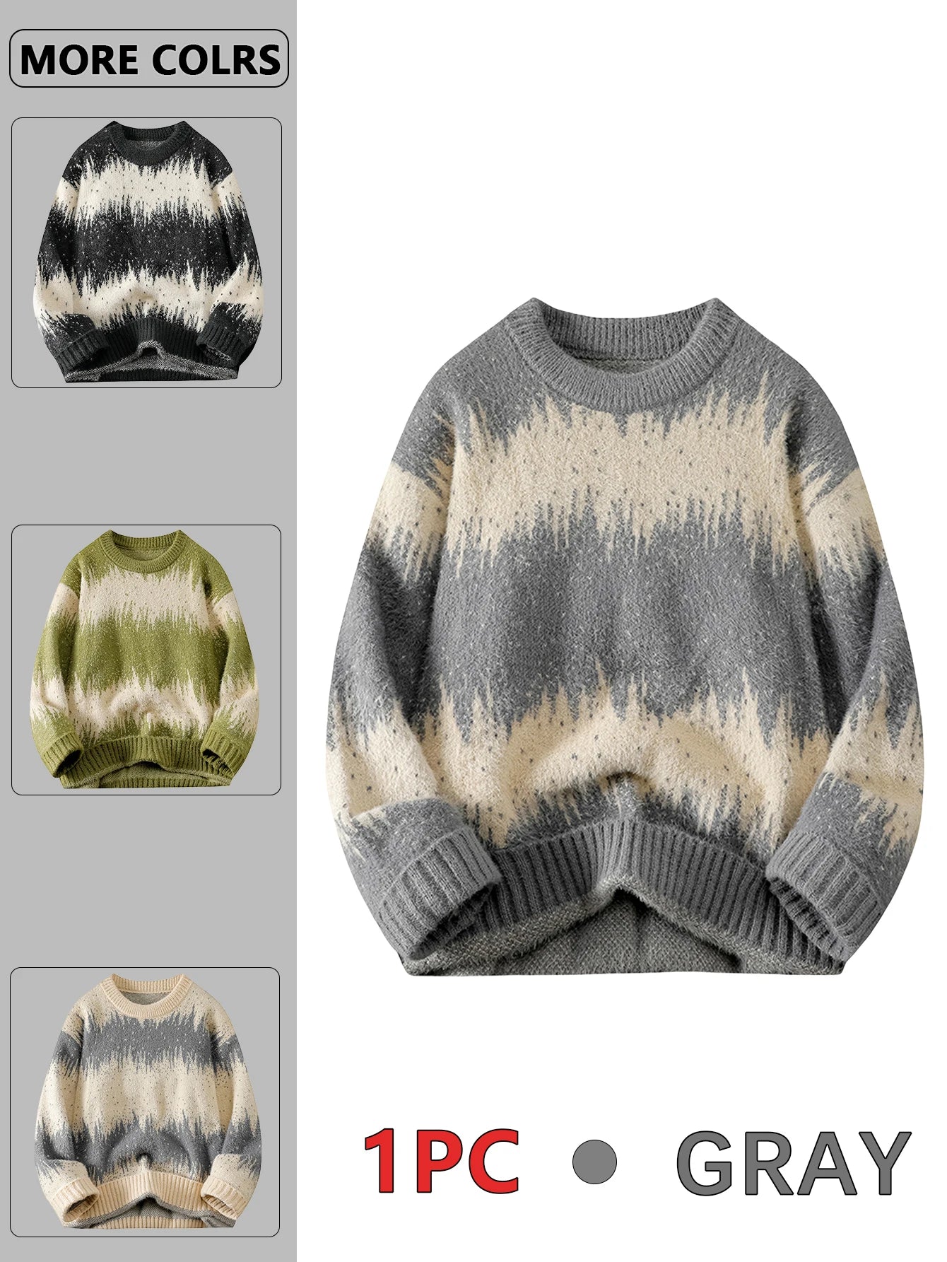 Men's Casual Tops, Asymmetrical Color-Blocked Knitwears, Single-Piece Sweaters, Suitable for Daily Home, Travel, Parties, Commuting, Outdoor Fashion and Versatile, Showing Elegant, Street Fashion, Travel Clothing.